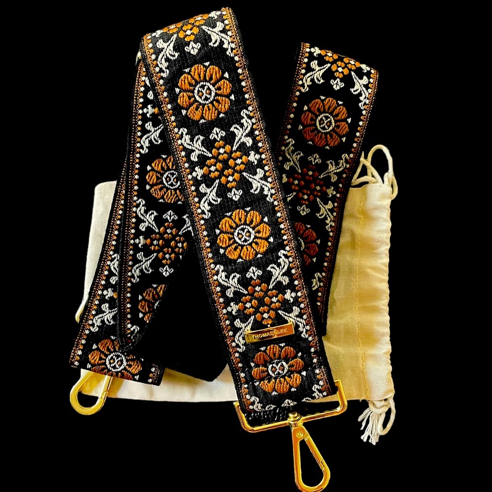 Retro Purse Strap with gold clasps